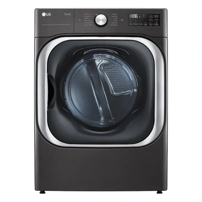 LG Turbo Wash 5.2-cu ft High Efficiency Stackable Steam Cycle Smart Front-Load Washer (Black Steel) ENERGY STAR & LG Turbo Steam 9-cu ft Stackable Steam Cycle Electric Dryer (Black Steel) ENERGY STAR