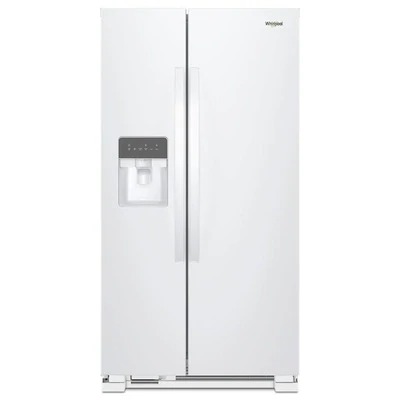 Whirlpool 24.6-cu ft Side-by-Side Refrigerator with Ice Maker (White)