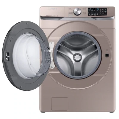 Samsung 4.5-cu ft High Efficiency Stackable Steam Cycle Smart Front-Load Washer (Champagne) ENERGY STAR