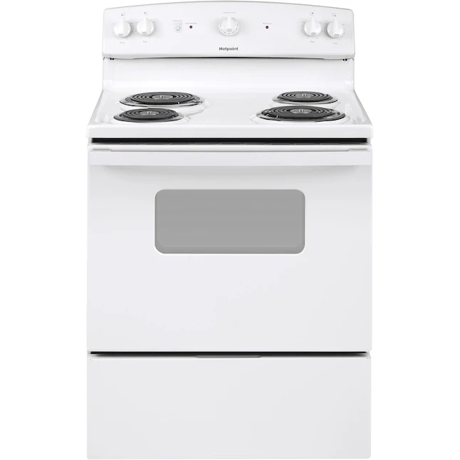 Hotpoint 30-in 4 Elements 5-cu ft Freestanding Electric Range (White)