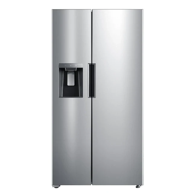Midea 26.3-cu ft Side-by-Side Refrigerator with Ice Maker (Stainless Steel)