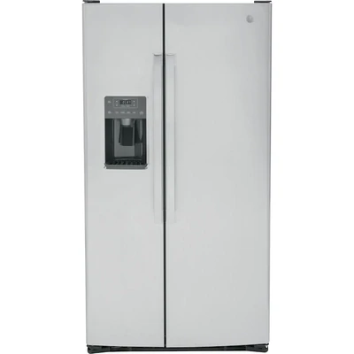 GE 25.3-cu ft Side-by-Side Refrigerator with Ice Maker (Stainless Steel)