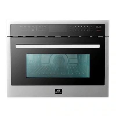 FORNO 1.6-cu ft 1000-Watt Built-In Microwave with Sensor Cooking Controls (Stainless Steel)