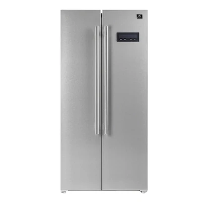FORNO Salerno 15.6-cu ft Counter-depth Built-In Side-by-Side Refrigerator (Stainless Steel)