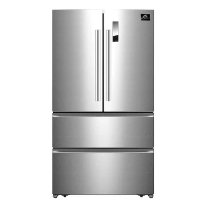 FORNO Bovino 19-cu ft 4-Door French Door Refrigerator (Stainless Steel)
