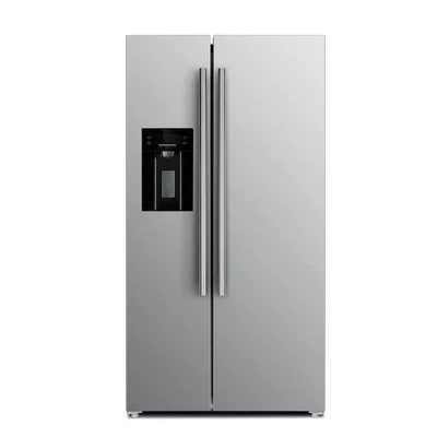 FORNO 20-cu ft Side-by-Side Refrigerator with Ice Maker (Stainless Steel) ENERGY STAR