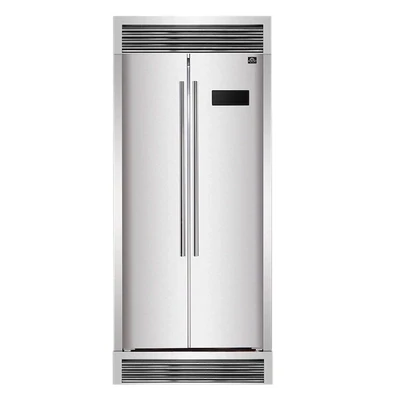 FORNO 15.6-cu ft Counter-depth Side-by-Side Refrigerator (Stainless Steel)