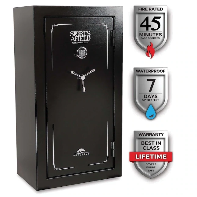 Sports Afield Preserve 32-Gun Fireproof and Waterproof Electronic/Keypad Gun Safe Sports Afield Preserve 32-Gun Fireproof and Waterproof Electronic/Keypad Gun Safe