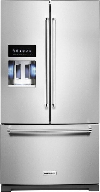 KitchenAid - 27 Cu. Ft. French Door Refrigerator with External Water and Ice Dispenser - Stainless Steel