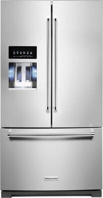KitchenAid - 27 Cu. Ft. French Door Refrigerator with External Water and Ice Dispenser - Stainless Steel