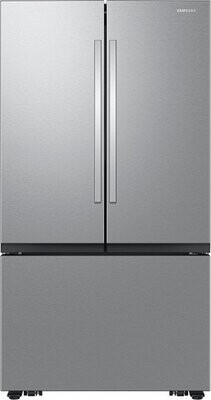 Samsung - 32 cu. ft. 3-Door French Door Smart Refrigerator with Dual Auto Ice Maker - Stainless Steel