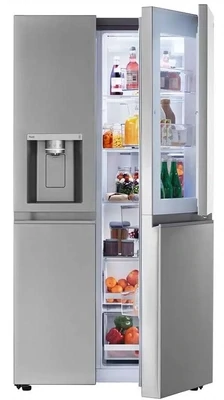 LG Door in Door 27.12-cu ft Side-by-Side Refrigerator with Ice Maker, Water and Ice Dispenser (Printproof Stainless Steel)
