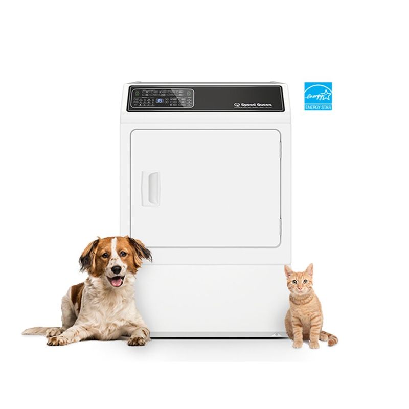 Speed Queen DF7 Sanitizing White Electric Dryer with Front Control | Pet Plus™ | Steam | Over-Dry Protection Technology | ENERGY STAR® Certified Speed Queen DF7 Sanitizing White Electric Dryer with Front Control | Pet Plus™ | Steam | Over-Dry Protection Technology | ENERGY STAR® Certified