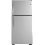 GE Garage Ready 19.2-cu ft Top-Freezer Refrigerator (Stainless Steel) Garage Ready