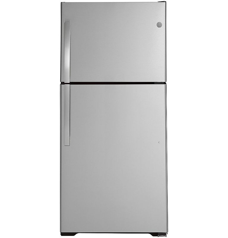 GE Garage Ready 19.2-cu ft Top-Freezer Refrigerator (Stainless Steel) Garage Ready