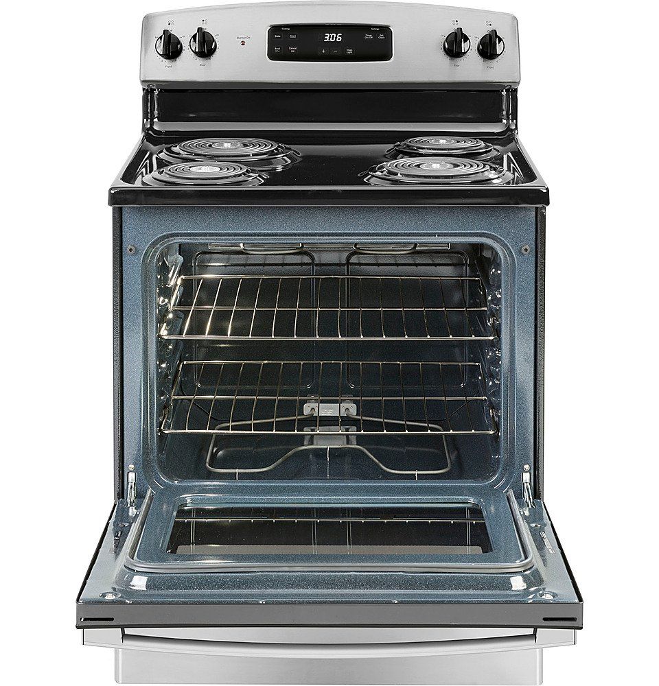 GE - 5.0 Cu. Ft. Freestanding Electric Range - Stainless Steel