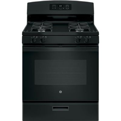 GE - 4.8 Cu. Ft. Freestanding Gas Range - Black