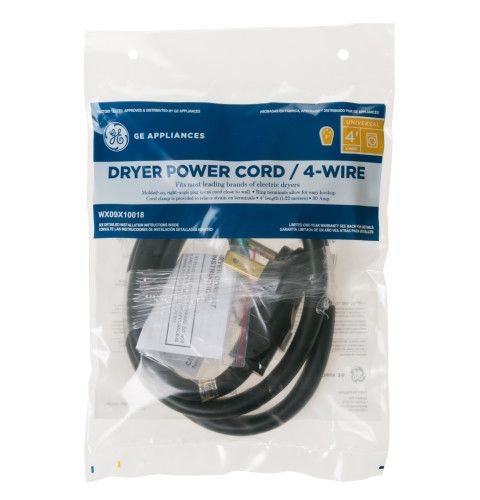 Dryer Power Cord 4' 4-Wire 30A-240V Dryer Power Cord 4' 4-Wire 30A-240V