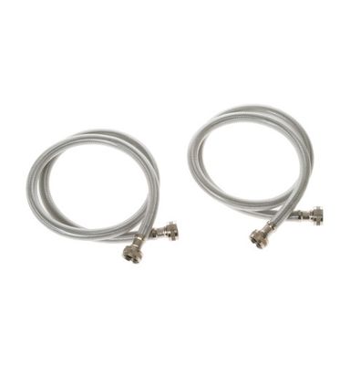 WASHER HOSES 2 PK - STAINLESS STEEL 4'