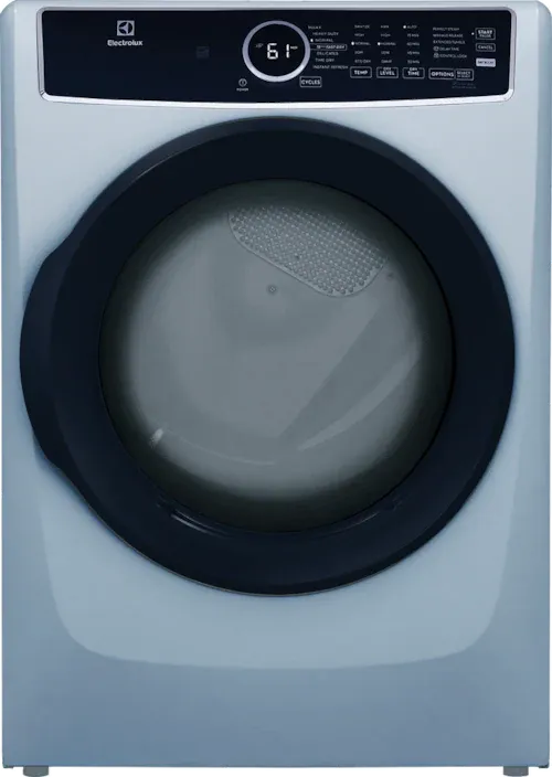 Electrolux 8 cu. ft. Electric Dryer vented Front Load Perfect Steam Dryer with Instant Refresh in Glacier Blue