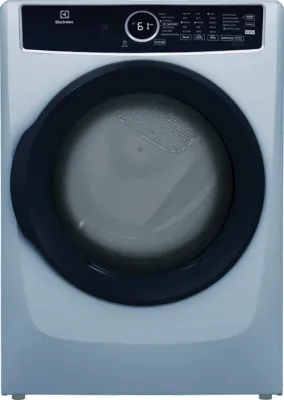 Electrolux 8 cu. ft. Electric Dryer vented Front Load Perfect Steam Dryer with Instant Refresh in Glacier Blue