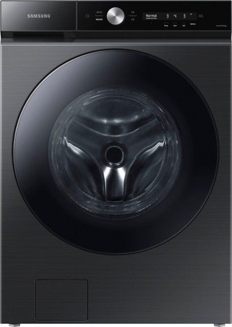 Bespoke 5.3 cu. ft. Ultra Capacity Front Load Washer with Super Speed Wash and AI Smart Dial in Brushed Black