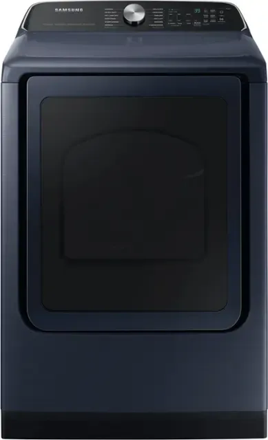 Samsung Pet Care Dry and Steam Sanitize+ 7.4-cu ft Steam Cycle Vented Smart Electric Dryer (Brushed Navy)