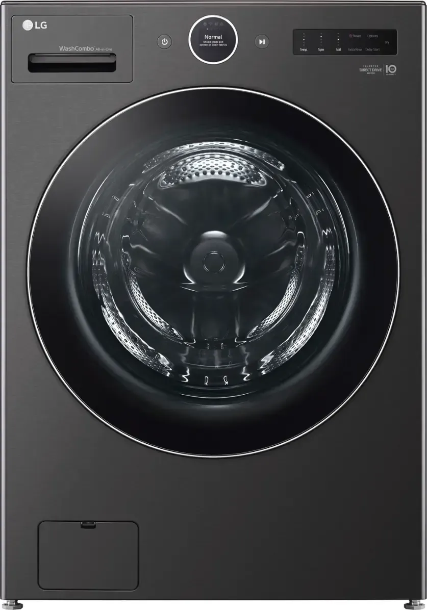 LG TurboWash360 5-cu ft Capacity Black Steel Ventless All-In-One Washer Dryer Combo (ENERGY STAR Certified)