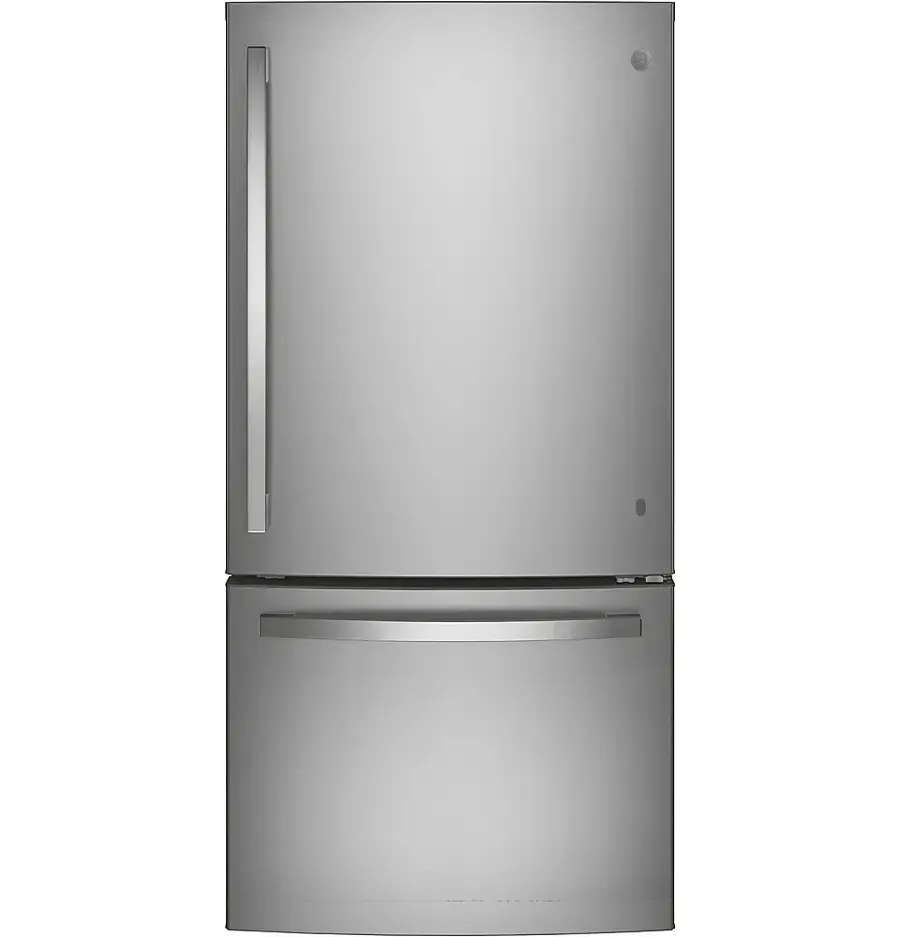 GE 24.9-Cu. Feet Standard-Depth Bottom-Freezer Refrigerator with Ice Maker ( Stainless steel ) ENERGY STAR Certified