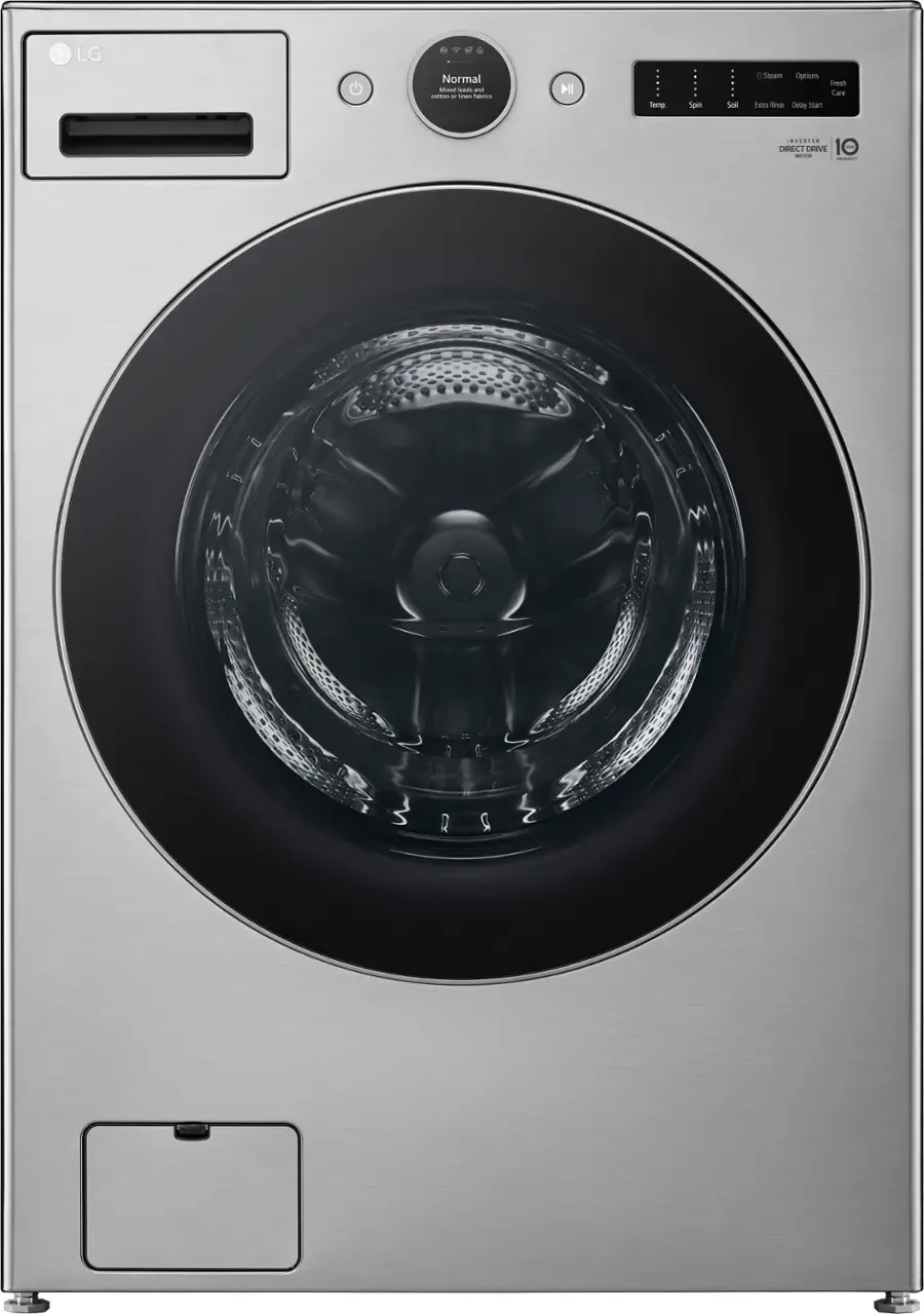 LG TurboWash 360 4.5-cu ft High Efficiency Stackable Steam Cycle Smart Front-Load Washer ( Graphite Steel ) ENERGY STAR