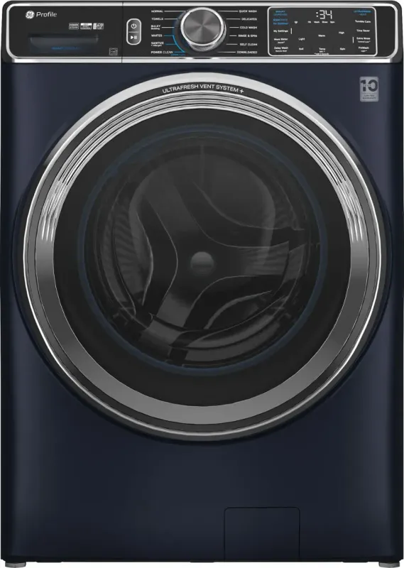 GE Profile UltraFresh Vent System 5.3-cu ft High Efficiency Stackable Steam Cycle Smart Front-Load Washer ( Sapphire Blue ) ENERGY STAR GE Profile UltraFresh Vent System 5.3-cu ft High Efficiency Stackable Steam Cycle Smart Front-Load Washer ( Sapphire Blue ) ENERGY STAR
