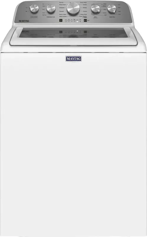 Maytag 4.8-cu ft High Efficiency Agitator Top-Load Washer ( White )
