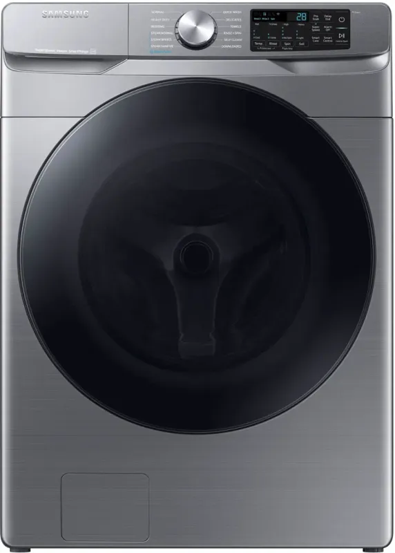 Samsung 4.5-cu ft High Efficiency Stackable Steam Cycle Smart Front-Load Washer ( Platinum ) ENERGY STAR