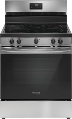 Frigidaire 30-in Glass Top 5 burners 5.3-cu ft Freestanding Electric Range Stainless Steel)