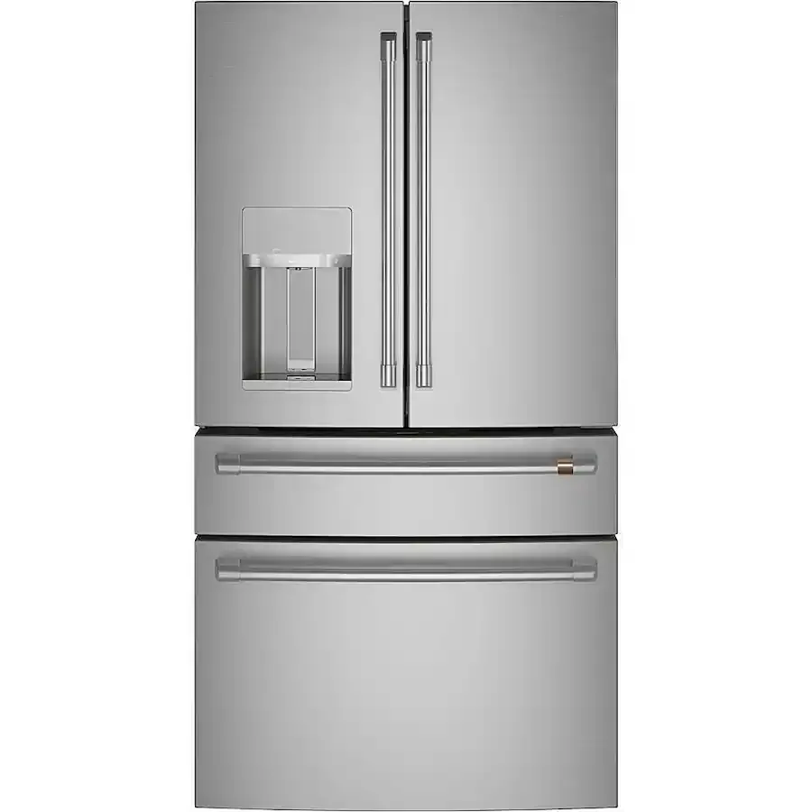 GE Cafe 27.8 cu. ft. Smart 4- Door French Door Refrigerator with Convertible Middle Drawer in Stainless Steel, Autofill Dispense GE Cafe 27.8 cu. ft. Smart 4- Door French Door Refrigerator with Convertible Middle Drawer in Stainless Steel, Autofill Dispense