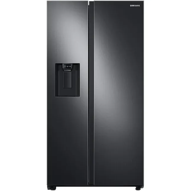 Samsung 27.4-cu ft Side-by-Side Refrigerator with Ice Maker (Fingerprint Resistant Black Stainless Steel) Samsung 27.4-cu ft Side-by-Side Refrigerator with Ice Maker (Fingerprint Resistant Black Stainless Steel)