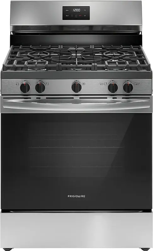 Frigidaire 30-in 5 burners 5.1-cu ft Freestanding Natural Gas Range ( Stainless Steel )