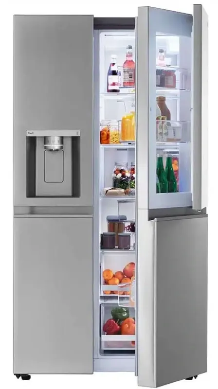 LG Door in Door 27.12-cu ft Side-by-Side Refrigerator with Ice Maker, Water and Ice Dispenser (Printproof Stainless Steel) LG Door in Door 27.12-cu ft Side-by-Side Refrigerator with Ice Maker, Water and Ice Dispenser (Printproof Stainless Steel)