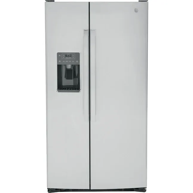 GE 25.3-cu ft Side-by-Side Refrigerator with Ice Maker (Stainless Steel) GE 25.3-cu ft Side-by-Side Refrigerator with Ice Maker (Stainless Steel)