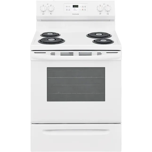 Frigidaire 30-in 4 Elements 5.3-cu ft Self-Cleaning Freestanding Electric Range (White) Frigidaire 30-in 4 Elements 5.3-cu ft Self-Cleaning Freestanding Electric Range (White)