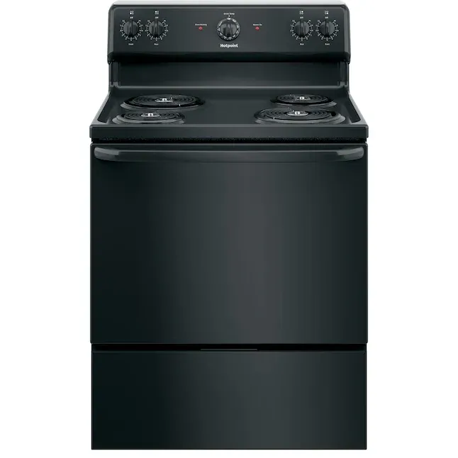 Hotpoint 30-in 4 Elements 5-cu ft Freestanding Electric Range (Black) Hotpoint 30-in 4 Elements 5-cu ft Freestanding Electric Range (Black)