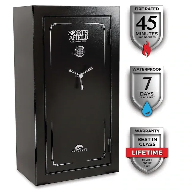 Sports Afield Preserve 32-Gun Fireproof and Waterproof Electronic/Keypad Gun Safe