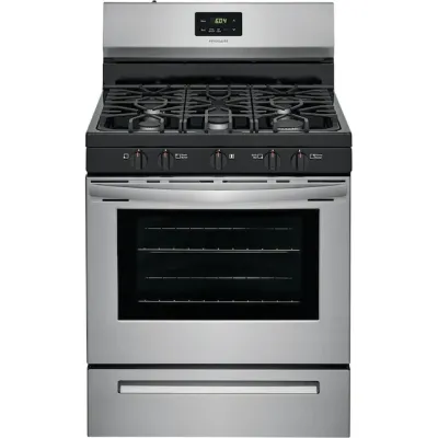 Frigidaire 30-in 5 Burners 5-cu ft Freestanding Natural Gas Range (Easycare Stainless Steel)