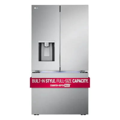 LG Counter Depth MAX and 4 Types of Ice 25.5-cu ft Counter-depth Smart French Door Refrigerator with Dual Ice Maker (Fingerprint-Resistant) LG Counter Depth MAX and 4 Types of Ice 25.5-cu ft Counter-depth Smart French Door Refrigerator with Dual Ice Maker (Fingerprint-Resistant)