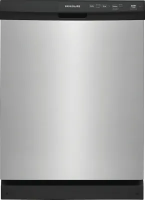Frigidaire 24-in Front Control Built-In Dishwasher (Stainless Steel) ENERGY STAR, 55-dBA Standard Sound Level