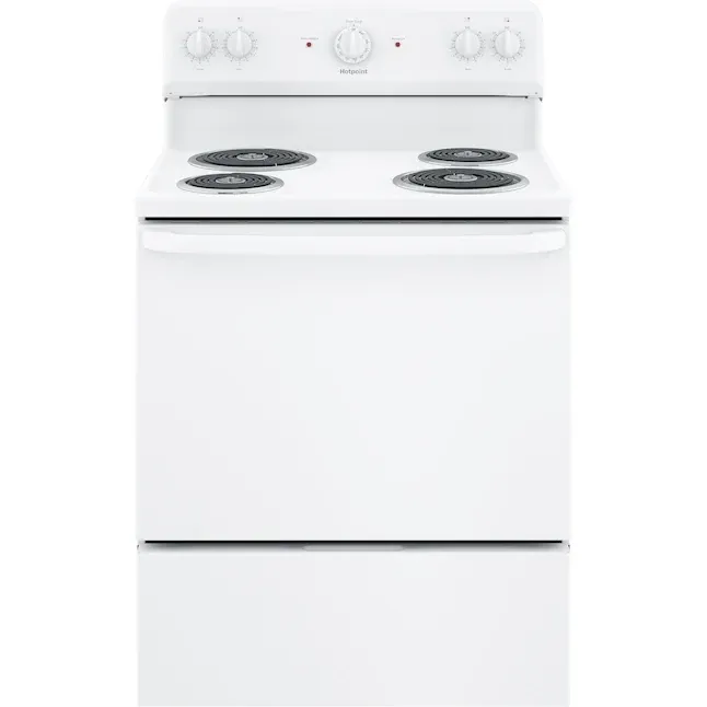 Hotpoint 30-in 4 Elements 5-cu ft Freestanding Electric Range (White) Hotpoint 30-in 4 Elements 5-cu ft Freestanding Electric Range (White)