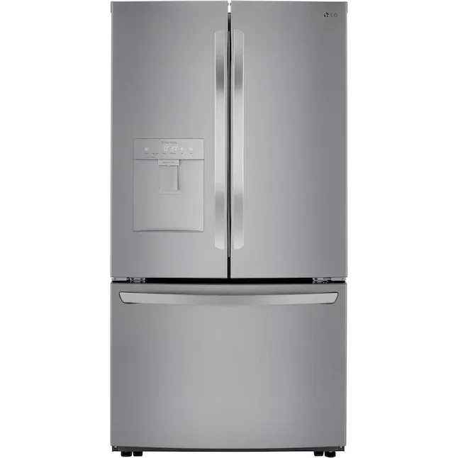 LG 29-cu ft Smart French Door Refrigerator with Ice Maker (Printproof Platinum Silver) ENERGY STAR LG 29-cu ft Smart French Door Refrigerator with Ice Maker (Printproof Platinum Silver) ENERGY STAR