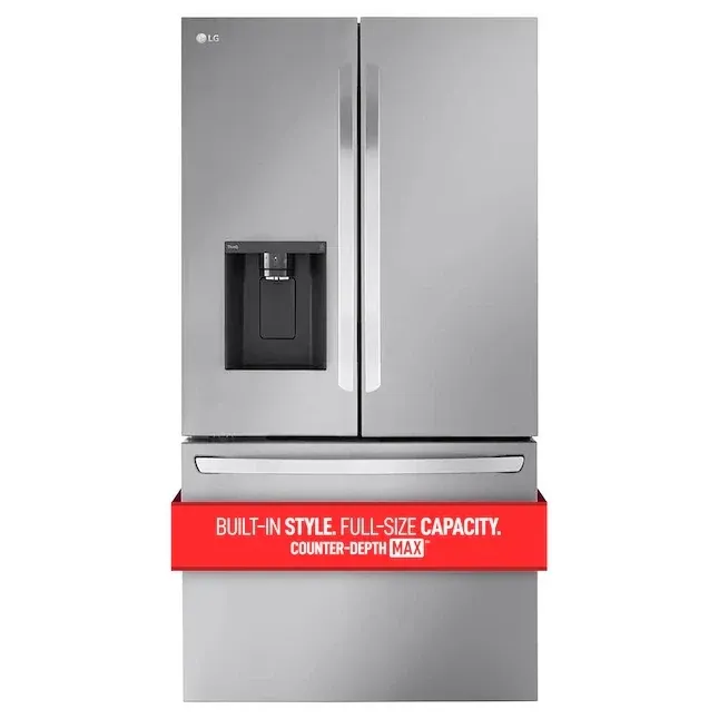 LG Counter Depth MAX 25.5-cu ft Counter-depth Smart French Door Refrigerator with Dual Ice Maker (Fingerprint Resistant) ENERGY STAR LG Counter Depth MAX 25.5-cu ft Counter-depth Smart French Door Refrigerator with Dual Ice Maker (Fingerprint Resistant) ENERGY STAR
