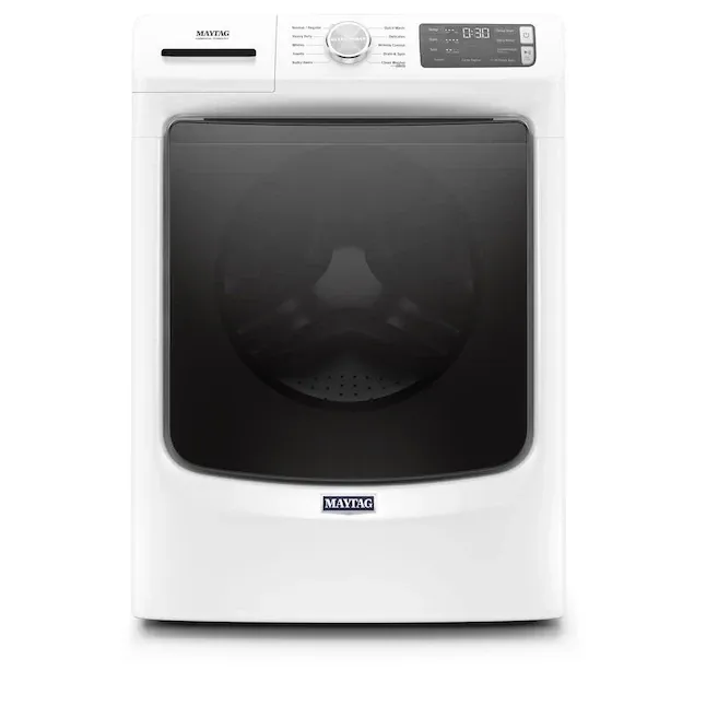 Maytag 4.5-cu ft High Efficiency Stackable Steam Cycle Front-Load Washer (White) ENERGY STAR Maytag 4.5-cu ft High Efficiency Stackable Steam Cycle Front-Load Washer (White) ENERGY STAR