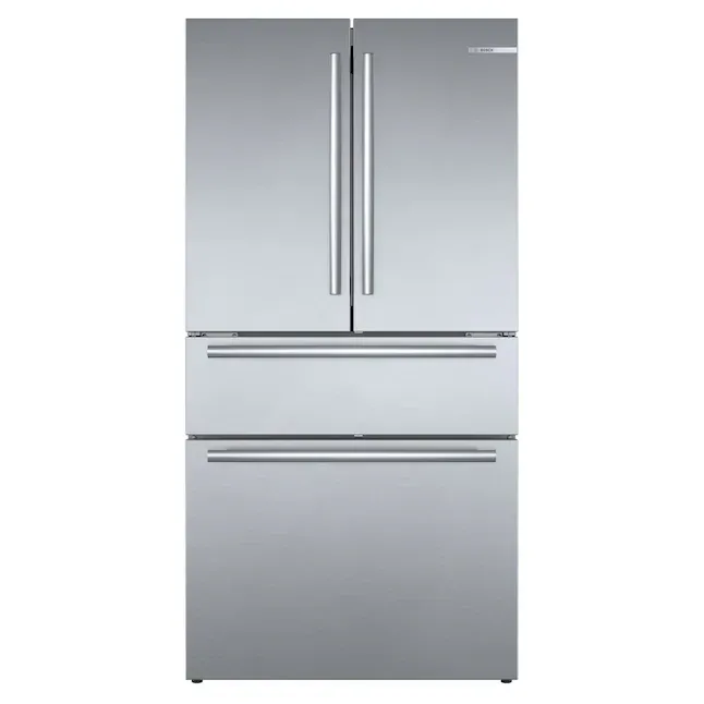 Bosch 800 Series 21-cu ft 4-Door Counter-depth French Door Refrigerator with Ice Maker (Stainless Steel) ENERGY STAR Bosch 800 Series 21-cu ft 4-Door Counter-depth French Door Refrigerator with Ice Maker (Stainless Steel) ENERGY STAR